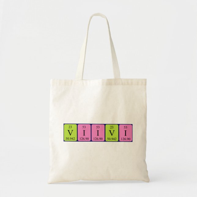 Viivi periodic table name tote bag (Front)