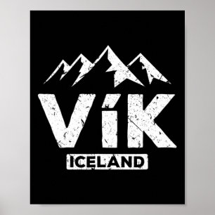 Vik Iceland Icelandic Pride Black Sand Beaches Gla Poster