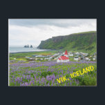 VIK, ICELAND POSTCARD<br><div class="desc">Vik,  Iceland,  small village in the southern region of Iceland. Known for it's black stand beaches and picturesque coastline.</div>