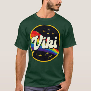 Viki Rainbow In Space Vintage Style T-Shirt