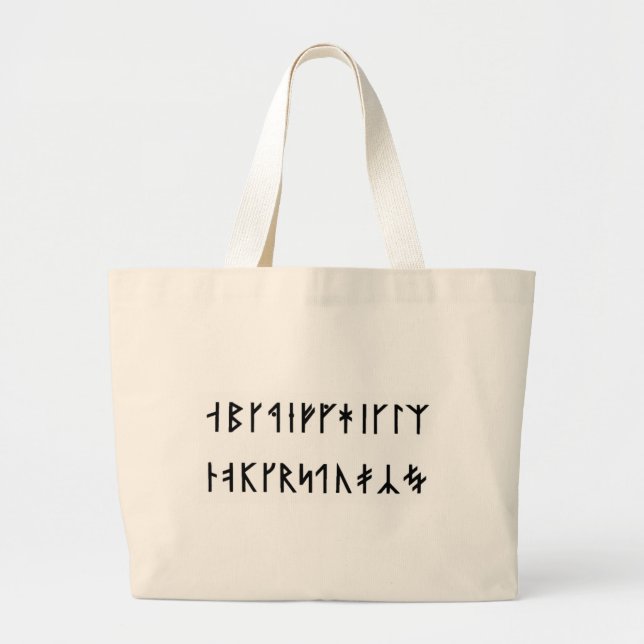 Viking Alphabet Large Tote Bag (Front)