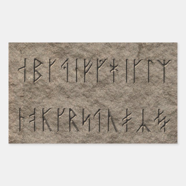 Viking Alphabet Rectangular Sticker (Front)