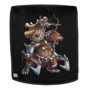 Viking Archer Riding War Bear Backpack