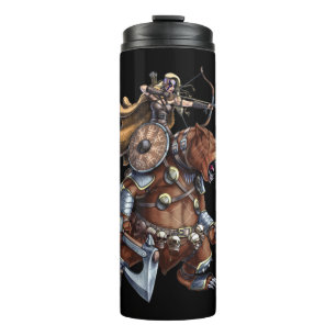 Viking Archer Riding War Bear Thermal Tumbler