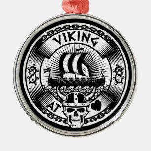 Viking at Heart Metal Ornament