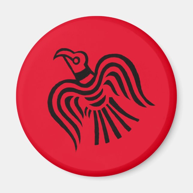 Viking Banner Raven Symbol Magnet (Front)