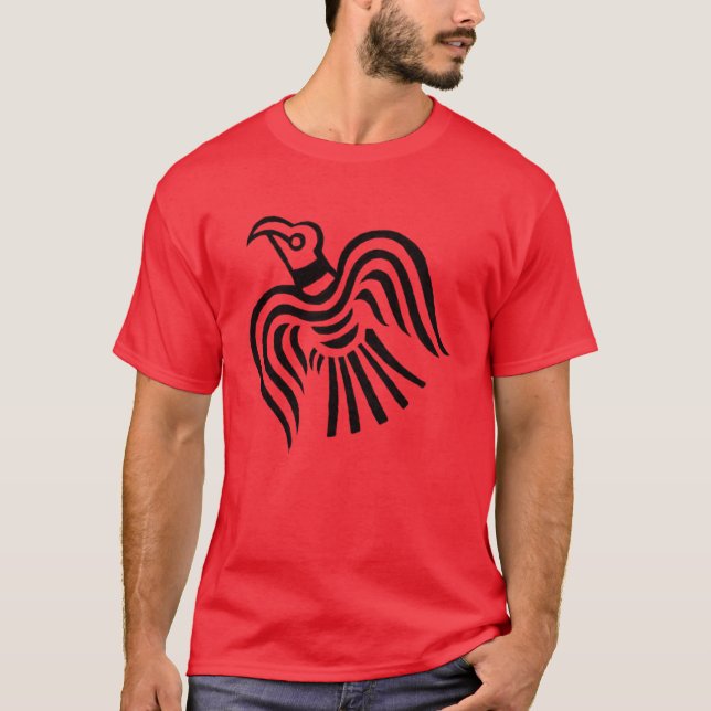 Viking Banner Raven Symbol T-Shirt (Front)