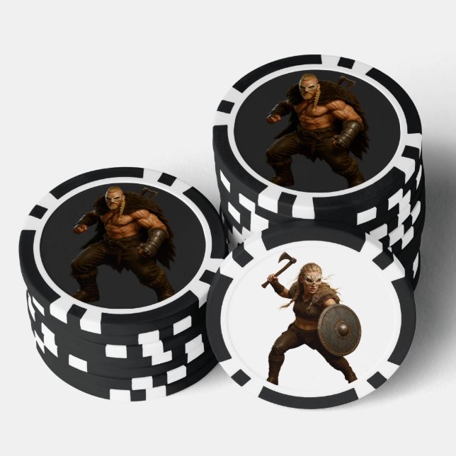 Viking Barbarian Heroes Poker Chips (Stack)