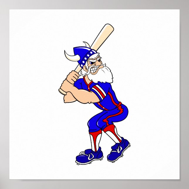 Viking Baseball Player Poster (Front)