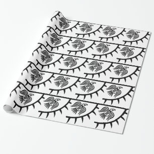 Viking Black Raven Banner Wrapping Paper