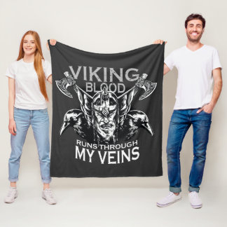 Viking blood fleece blanket