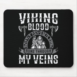 Viking Blood Runs Through My Veins Us Independence Mouse Pad