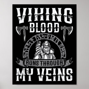 Viking Blood Runs Through My Veins Us Independence Poster