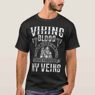 Viking Blood Runs Through My Veins Us Independence T-Shirt