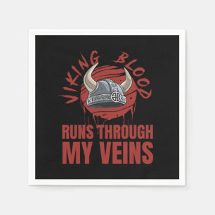 Viking Blood Vikings Nordic Napkin