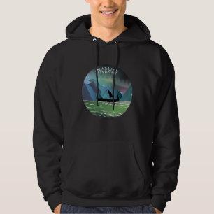 Viking Boat at Norwegian Fjord Hoodie