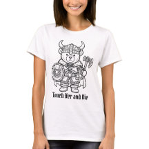 Viking Book Boyfriend Touch Her and Die Teddy Bear