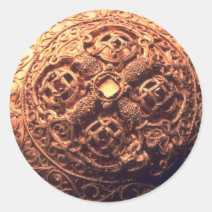 Viking brooch jewel for rich people classic round sticker