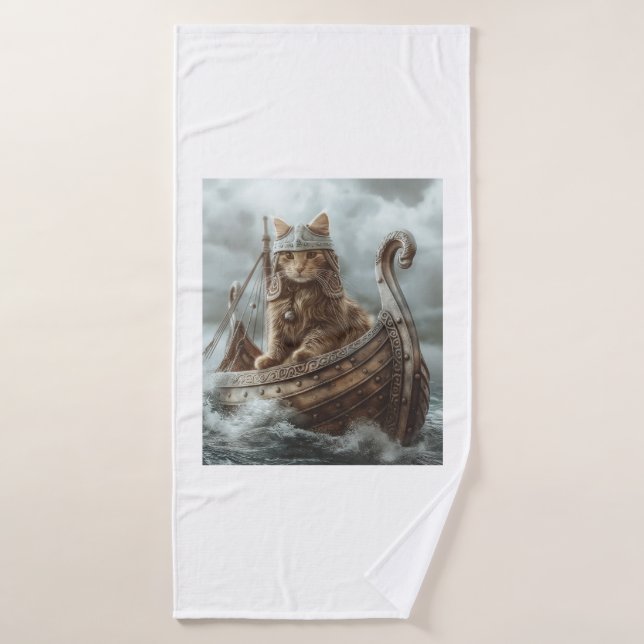 Viking Cat Bath Towel (Bath Towel)