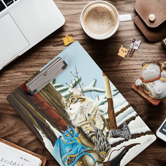 Viking Cat Blue Dragon Clipboard (Creator Uploaded)