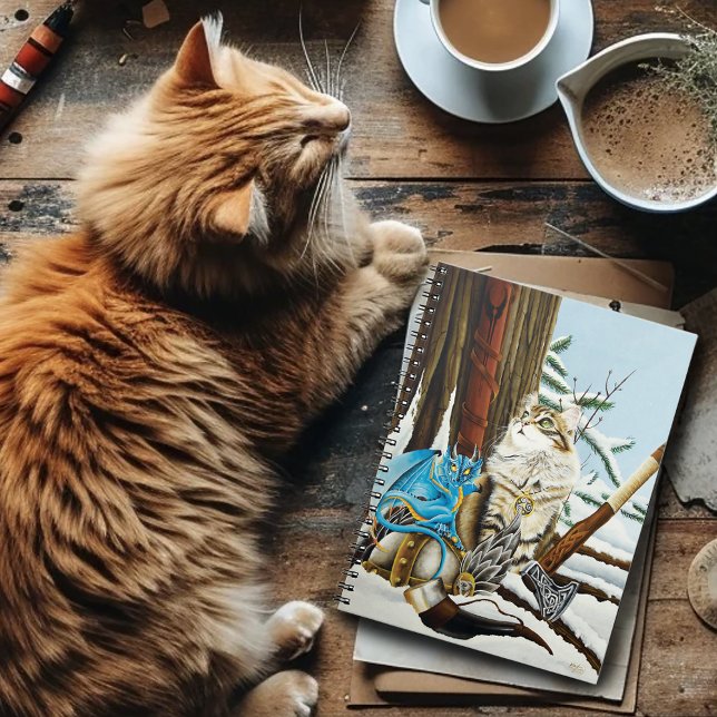 Viking Cat Blue Dragon Notebook (Creator Uploaded)