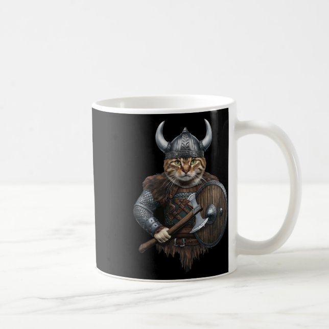 Viking Cat  Coffee Mug (Right)