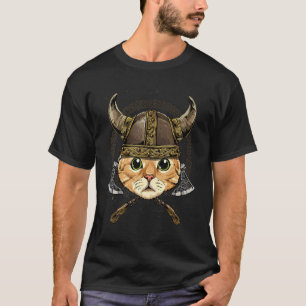 Viking Cat Renaissance Medieval Norse Pagan Valhal T-Shirt