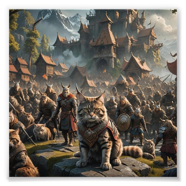 Viking Cats Photo Print (Front)