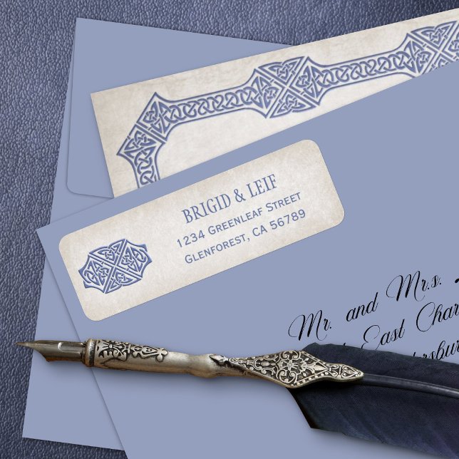 Viking Celtic Gamer Wedding Return Address Label (Creator Uploaded)