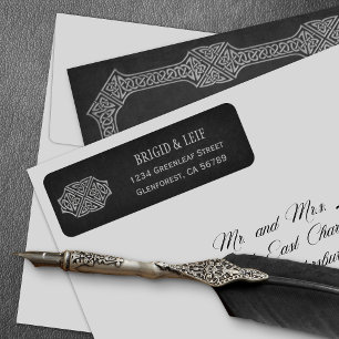 Viking Celtic Gamer Wedding Return Address Label