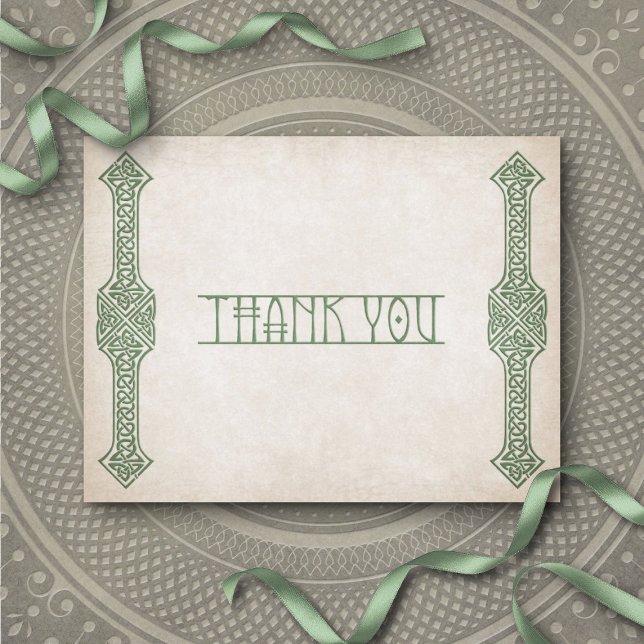 Viking Celtic Gamer Wedding Thank You Card (Creator Uploaded)