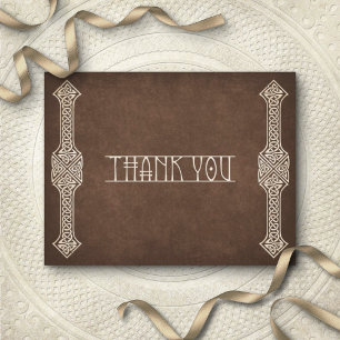 Viking Celtic Gamer Wedding Thank You Card