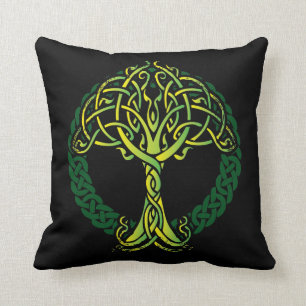 Viking Celtic Knotwork Tree of Life Cushion