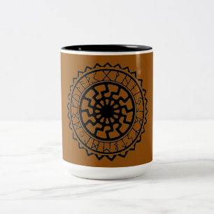 Viking Celtic Sun Rune Calendar Ceramic Mug