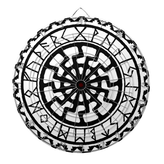 Viking Celtic Sun Rune Calendar Dartboard (Front)