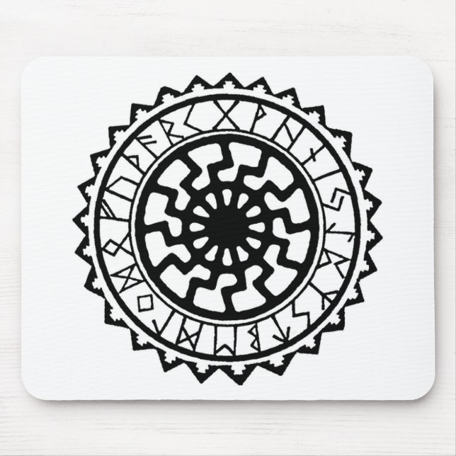 Viking Celtic Sun Rune Calendar Mouse Pad (Front)