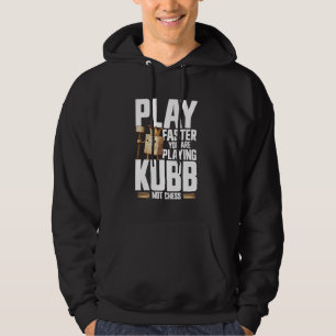 Viking Chess Lawn Game Kubb Yard Game Set Lover Ku Hoodie