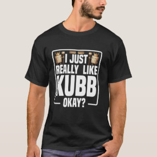 Viking Chess Lover Kubb King Yard Game Set Viking T-Shirt