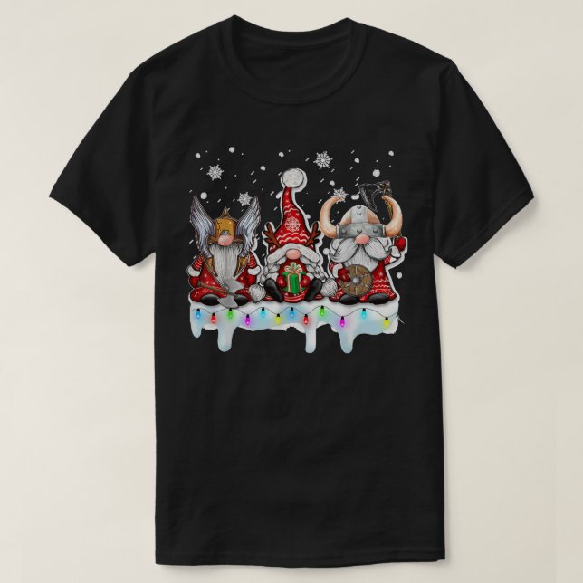 Viking Christmas Gnome Norse Mythology Pyjamas T-Shirt (Design Front)