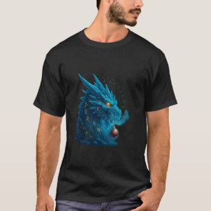 Viking Christmas Ice Dragon Head Design T-Shirt