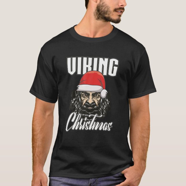 Viking Christmas Valhalla Viking Warrior Northmen T-Shirt (Front)