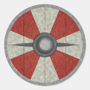 Viking Circle Shield Classic Round Sticker