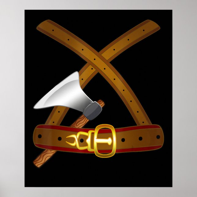 Viking Costume Halloween Belt Axe Easy Cosplay Out Poster (Front)