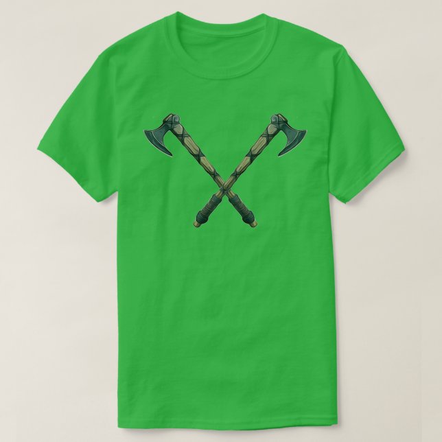 Viking Crossed Axes T-Shirt (Design Front)