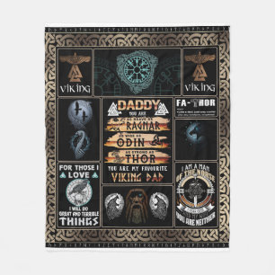 Viking Dad For Those I Love I Will Do Fleece Blanket