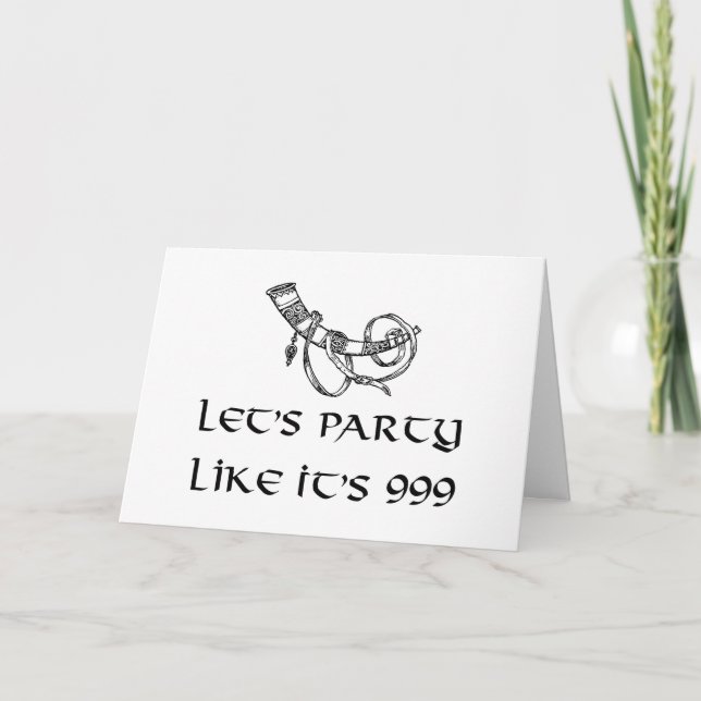 Viking Drinking Horn Birthday Card (Front)