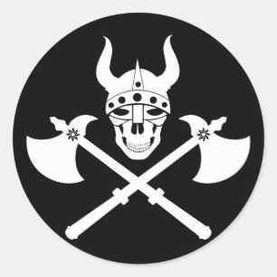 Viking emblem classic round sticker