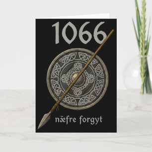 Viking England History Lover 1066 Naefre Forgyt Ne Card