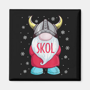 Viking Gnome Skol Christmas Norse Pajama Viking Me Magnet