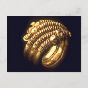 Viking gold ring postcard